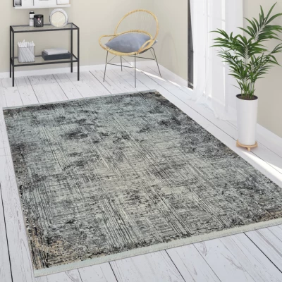 Teppich 140x190 cm STEFANO - grau / schwarz / beige