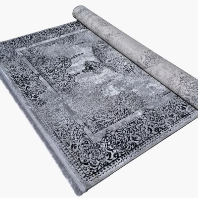Teppich 180x260 cm STEFANO - grau / schwarz