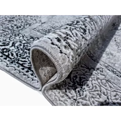 Teppich 160x220 cm STEFANO - grau / schwarz