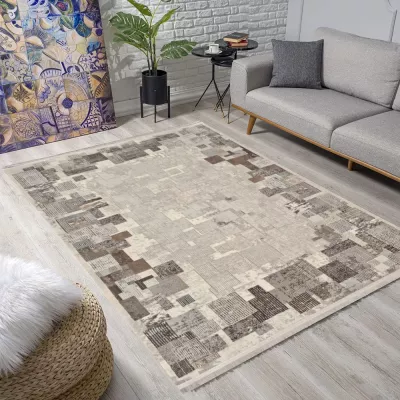 Teppich 160x220 cm STEFANO - braun / gold