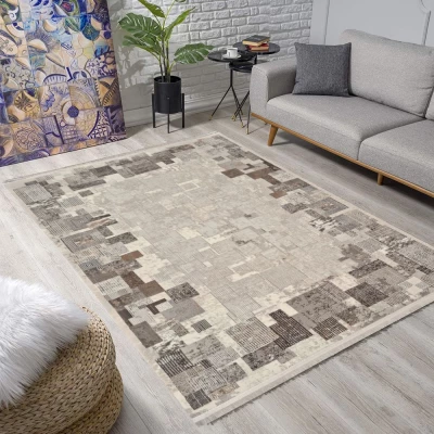 Teppich 140x190 cm STEFANO - braun / gold