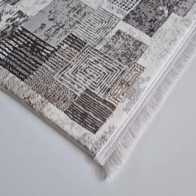 Teppich 140x190 cm STEFANO - braun / gold