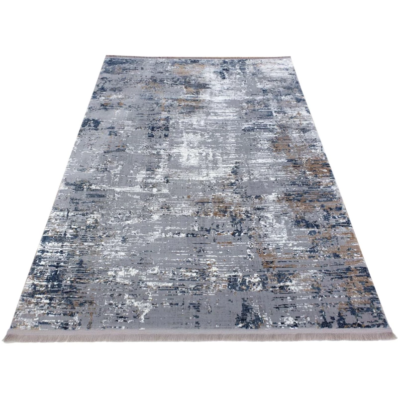 Rechteckiger Stückteppich 180x260 cm STEFANO - grau / blau / weiß