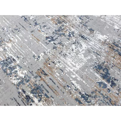 Rechteckiger Stückteppich 180x260 cm STEFANO - grau / blau / weiß
