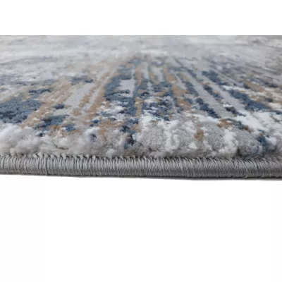 Rechteckiger Stückteppich 160x220 cm STEFANO - grau / blau / weiß