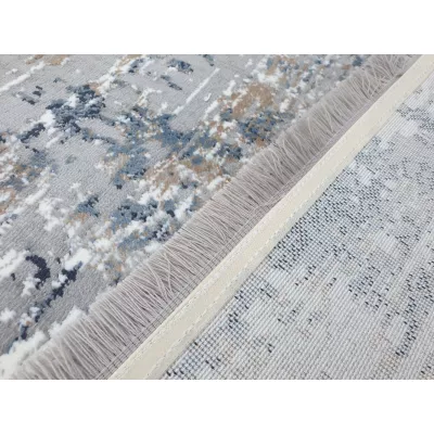 Rechteckiger Stückteppich 120x170 cm STEFANO - grau / blau / weiß