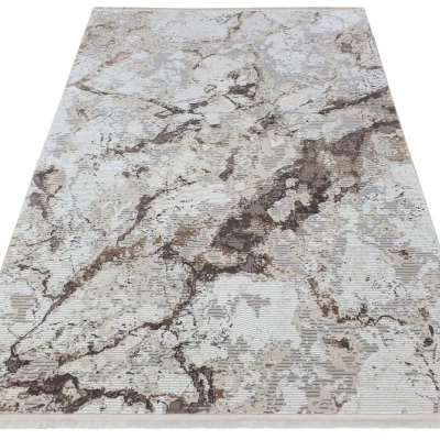 Rechteckiger Teppich 140x190 cm STEFANO - creme / gold