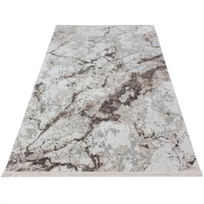Rechteckiger Teppich 140x190 cm STEFANO - creme / gold