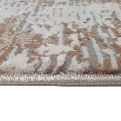 Rechteckiger Teppich 140x190 cm STEFANO - creme / gold
