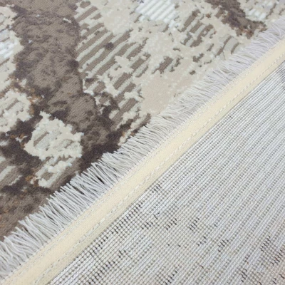 Rechteckiger Teppich 140x190 cm STEFANO - creme / gold