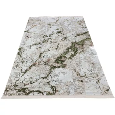 Rechteckiger Teppich 200x290 cm STEFANO - creme / grün