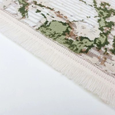 Rechteckiger Teppich 200x290 cm STEFANO - creme / grün