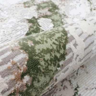 Rechteckiger Teppich 200x290 cm STEFANO - creme / grün