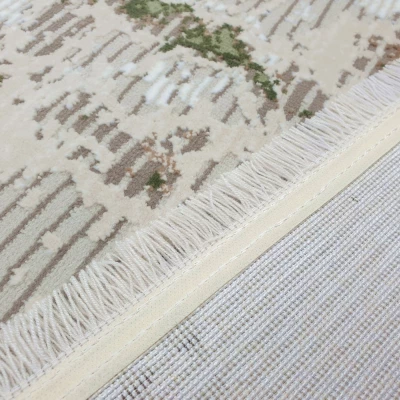 Rechteckiger Teppich 200x290 cm STEFANO - creme / grün
