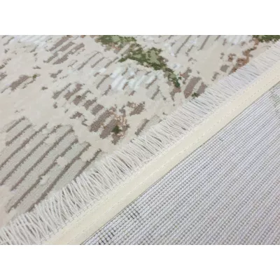 Rechteckiger Teppich 200x290 cm STEFANO - creme / grün
