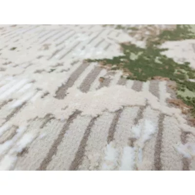 Rechteckiger Teppich 200x290 cm STEFANO - creme / grün