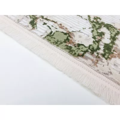 Rechteckiger Teppich 120x170 cm STEFANO - creme / grün