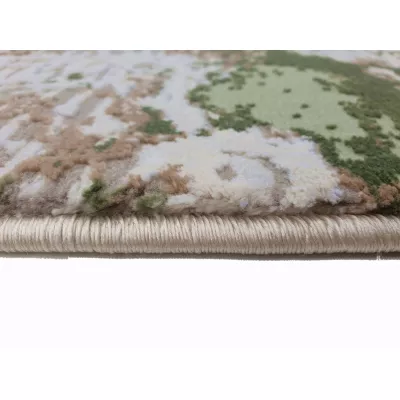 Rechteckiger Teppich 120x170 cm STEFANO - creme / grün