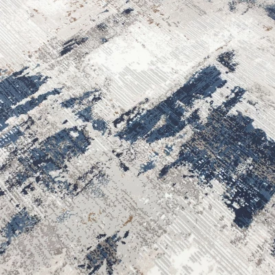 Rechteckiger Teppich 240x330 cm STEFANO - blau/grau