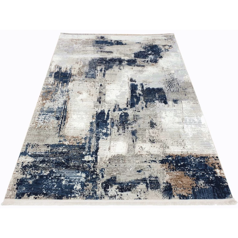 Rechteckiger Teppich 160x220 cm STEFANO - blau / grau