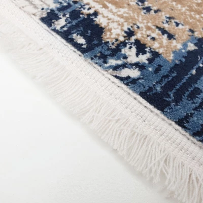Rechteckiger Teppich 140x190 cm STEFANO - blau / grau