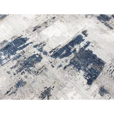 Rechteckiger Teppich 140x190 cm STEFANO - blau / grau
