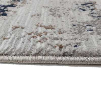 Rechteckiger Teppich 140x190 cm STEFANO - blau / grau