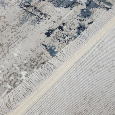 Rechteckiger Teppich 140x190 cm STEFANO - blau / grau