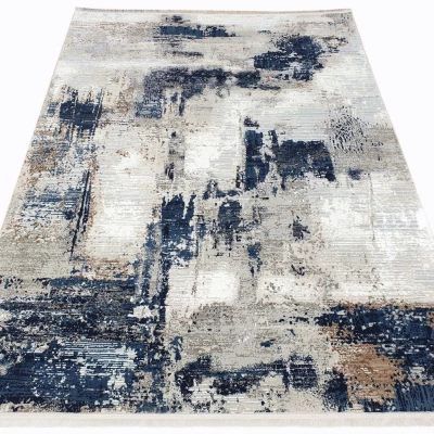 Rechteckiger Teppich 120x170 cm STEFANO - blau / grau