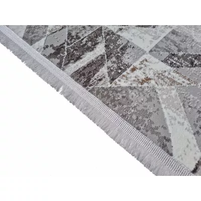 Rechteckiger Teppich 200x290 cm STEFANO - grau / gold