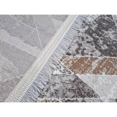 Rechteckiger Teppich 200x290 cm STEFANO - grau / gold