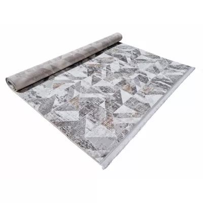 Rechteckiger Teppich 200x290 cm STEFANO - grau / gold