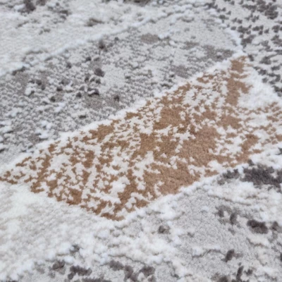 Rechteckiger Teppich 160x220 cm STEFANO - grau / gold