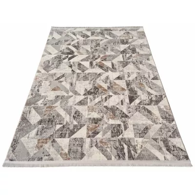 Rechteckiger Teppich 120x170 cm STEFANO - grau / gold