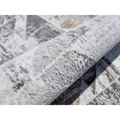 Rechteckiger Teppich 120x170 cm STEFANO - grau / gold