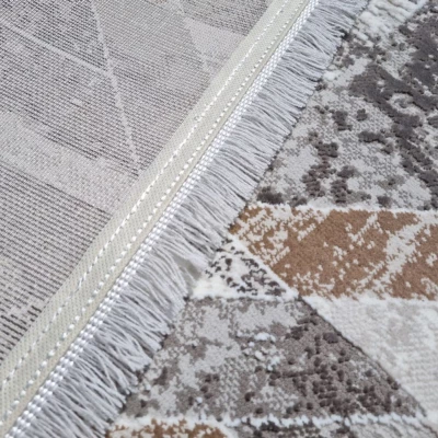Rechteckiger Teppich 120x170 cm STEFANO - grau / gold