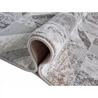 Rechteckiger Teppich 120x170 cm STEFANO - grau / gold