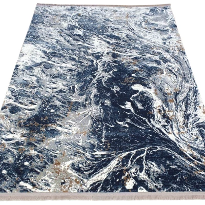 Rechteckiger Teppich 160x220 cm STEFANO - grau / blau