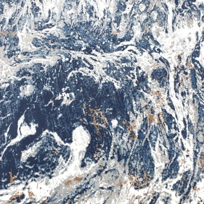 Rechteckiger Teppich 160x220 cm STEFANO - grau / blau