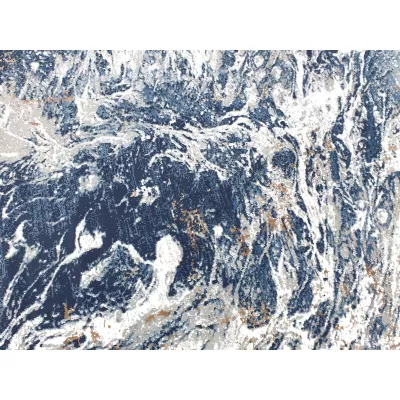Rechteckiger Teppich 160x220 cm STEFANO - grau / blau