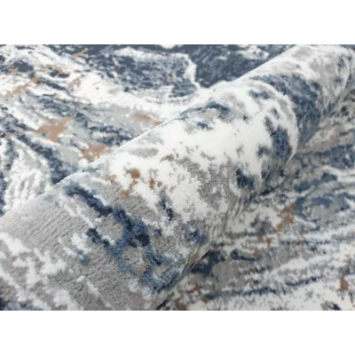 Rechteckiger Teppich 160x220 cm STEFANO - grau / blau