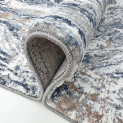 Rechteckiger Teppich 120x170 cm STEFANO - grau / blau