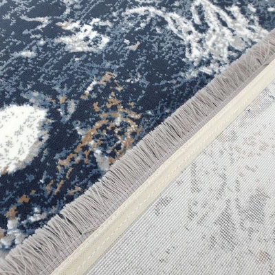 Rechteckiger Teppich 80x150 cm STEFANO - grau / blau