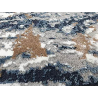Rechteckiger Teppich 80x150 cm STEFANO - grau / blau