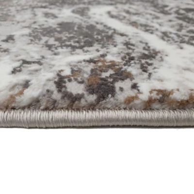 Rechteckiger Teppich 180x260 cm STEFANO - weiß / gold
