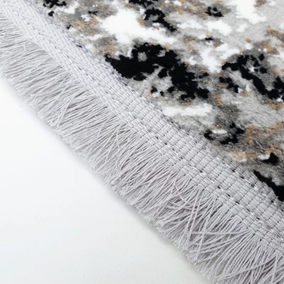 Rechteckiger Teppich 140x190 cm STEFANO - grau / schwarz