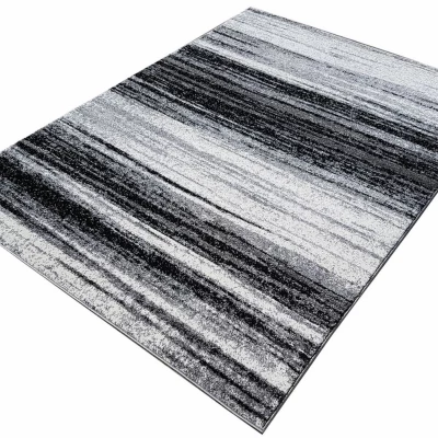 Stück Teppich 140x190 cm RAMIRO - grau / weiß