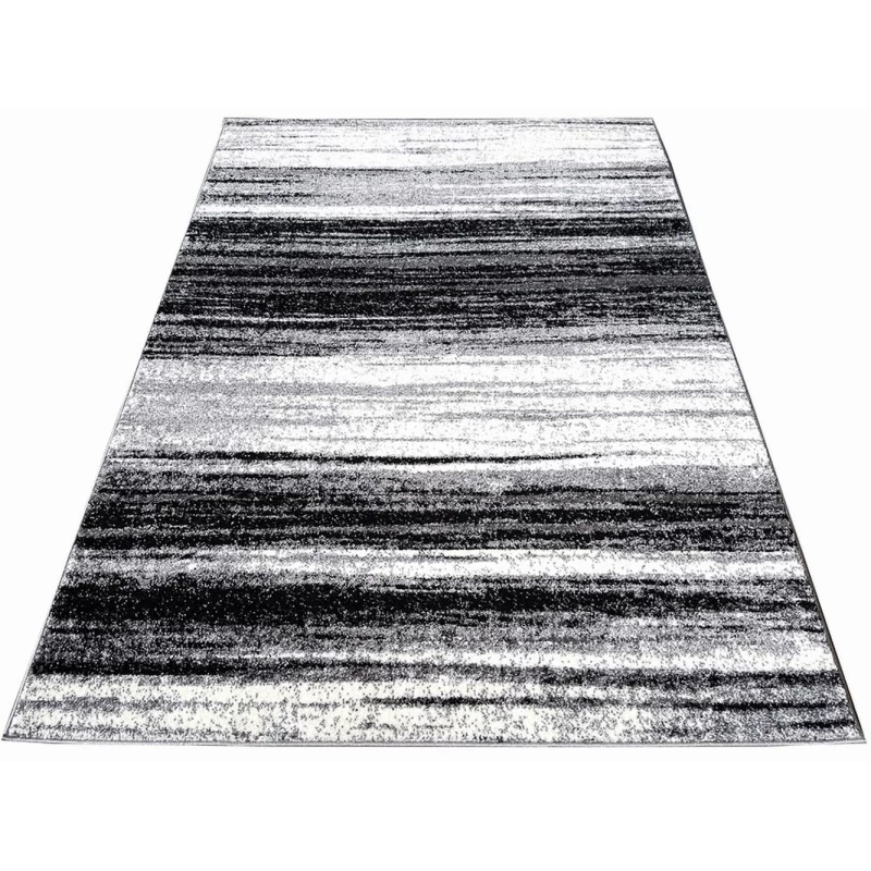 Stück Teppich 140x190 cm RAMIRO - grau / weiß