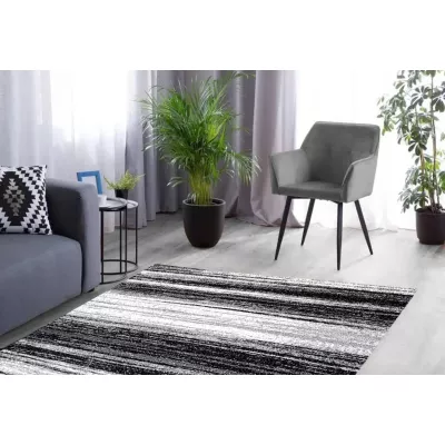 Stück Teppich 140x190 cm RAMIRO - grau / weiß