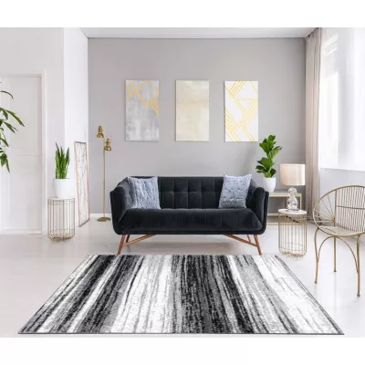 Stück Teppich 140x190 cm RAMIRO - grau / weiß